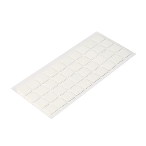 Подпятник войлочный 2х2 cм (40шт) самоклеящийся, цвет БЕЛЫЙ, Турция 93703