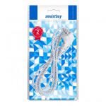 Сетевой шнур в тканевой оплетке для утюга,земля,белый 1,8м,10А/2,2кВт SBE-10-P08-w